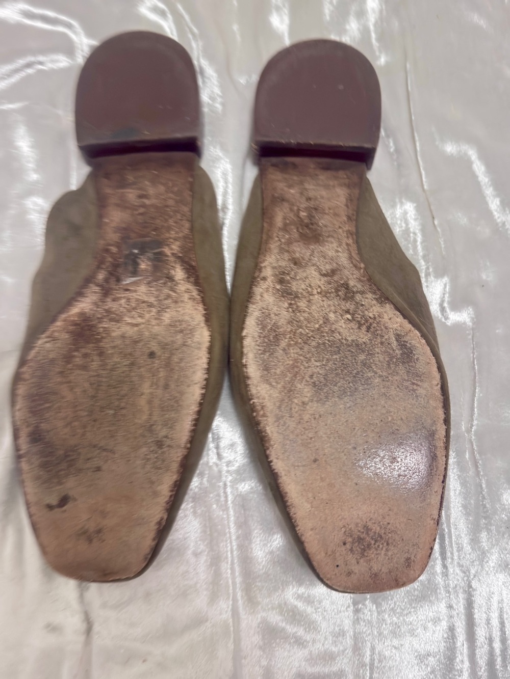 Tory Burch Olive Green Suede Slip-On Loafers - Picture 3 of 3